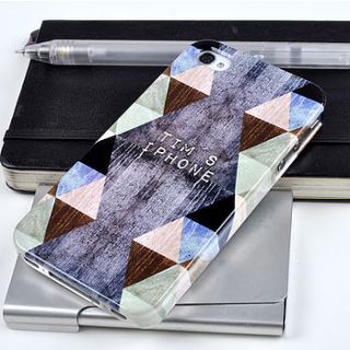 personalised triangles case for iphone by giant sparrows