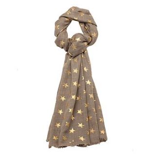 natural star pattern pashmina by somerville scarves