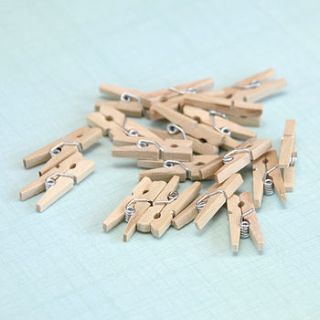 mini wooden pegs by peach blossom