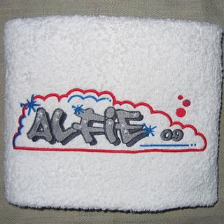 personalised graffiti kids towel by big stitch