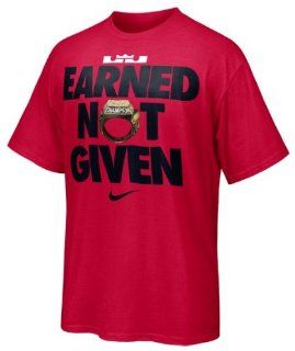 Nike Lebron James Earned Not Given Championship Ring Shirt Small (red)  Sports Fan T Shirts  Sports & Outdoors