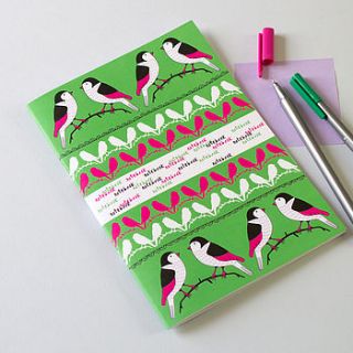 birds on branches notebook by rosa & clara designs