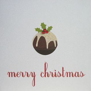 jewelled pud sparkling christmas card pack by apple of my eye design