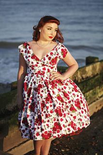 english rose 1950s style dress by dollydagger