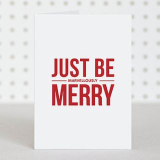 'marvellously merry' christmas card by doodlelove