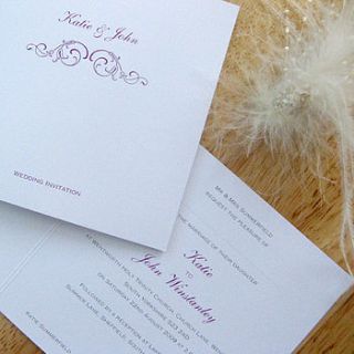 formal wedding stationery collection by pink polar