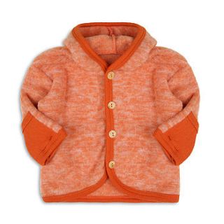 organic merino wool fleece baby coat by lana bambini
