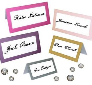 blank place cards for weddings and parties by sleepyheads