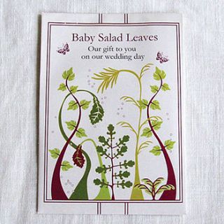 wedding favour salad leaves seeds pack of 5 by cherrygorgeous