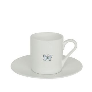 butterfly china espresso cup and saucer by sophie allport