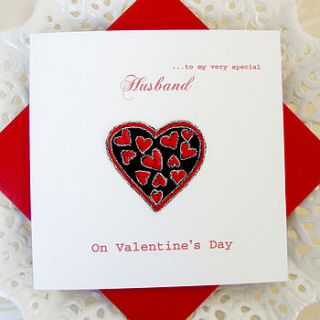 personalised husband/boyfriend valentine card by sabah designs