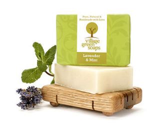 lavender and mint soap by village green soaps