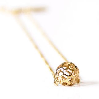 honeycomb ball necklace by strange of london jewellery