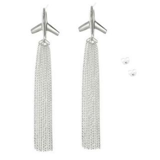 aeroplane vapour trail earrings by louise wade
