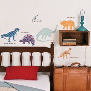 dinosaurs fabric wall stickers by anna&sally