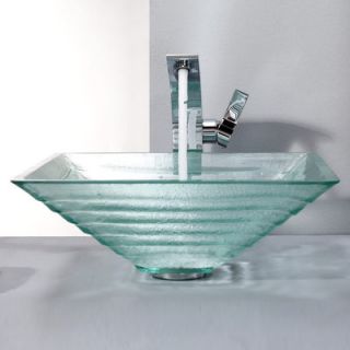 Kraus Bathroom Combos Alexandrite Glass Vessel Bathroom Sink with