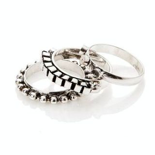 silver stack ring by cherry & joy