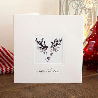 five handmade reindeer christmas cards by victoria eggs