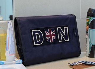 personalised hanging wash bag by apatchy