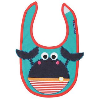 crispin the crab bib by olive&moss