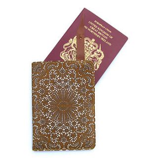 antique lace leather passport case by tovi sorga