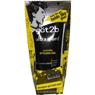 Got2b Ultra Glued Invincible Styling Gel, 6 Ounce (Pack of 2)  Hair Styling Gels  Beauty