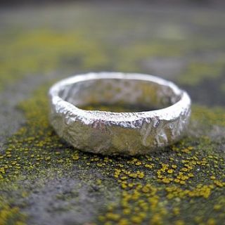 rocky outcrop slim ring by lorna hewitt jewellery