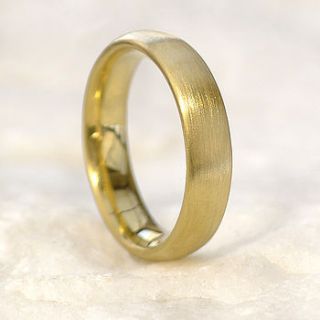 men's comfort fit 18ct gold wedding band by lilia nash jewellery