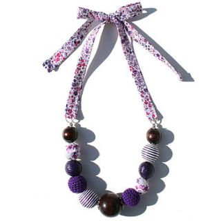 deep purple chunky necklace by handmade by hayley