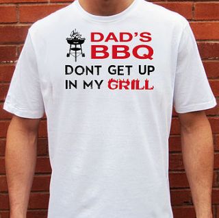 personalised mens 'in my grill' bbq t shirt by precious little plum