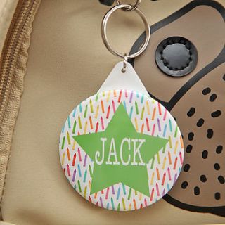 personalised school or lunch box bag tag by red berry apple