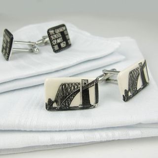 iconic scotland cufflinks by allison wiffen ceramics