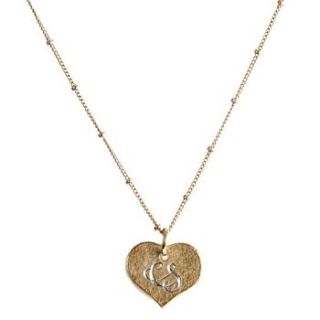 18ct gold vermeil heart necklace by sibylle jewels