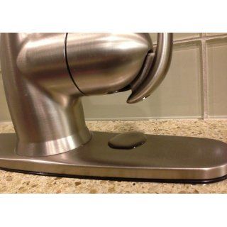Moen 87877SRS Single Handle High Arc Pull Down Kitchen Faucet with Soap Dispenser from the Hay, Spot Resist Stainless   Touch On Kitchen Sink Faucets  
