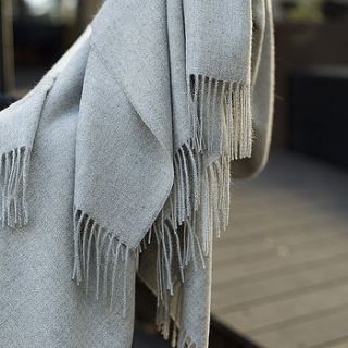 baby alpaca throw light grey bella by woolme