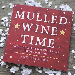'mulled wine time' card by zoe brennan