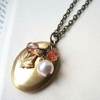 oval locket necklace by hart and bloom