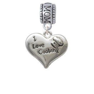 I love Cooking Heart with Chef Hat Mom Charm Bead [Jewelry] Delight Jewelry Delight Jewelry Jewelry