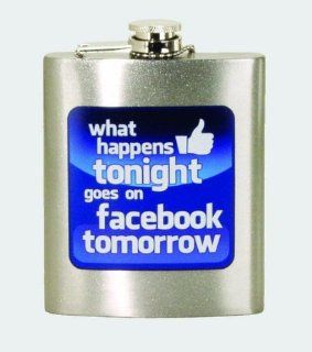 Spoontiques Hip Flask, "What Happens" Kitchen & Dining