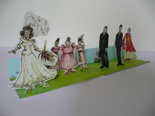 cut out and keep wedding card by clare carter designs