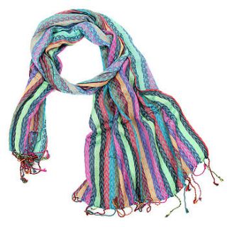 25% off multi colour ladies woven scarf by charlotte's web