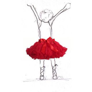 red frilly tutu petticoat by poppy