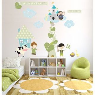 jack and the beanstalk fabric wall stickers by littleprints