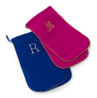 personalised felt shoe bags by monogrammed linen shop