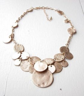gold coin necklace by lily & joan