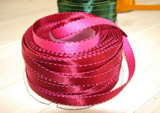 reversible stitched edge satin ribbon by gertie & mabel