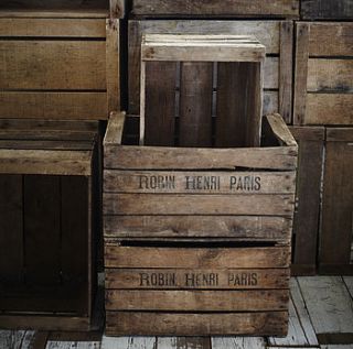 vintage french apple crate by also home