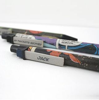 personalised superhero pen by six0six design