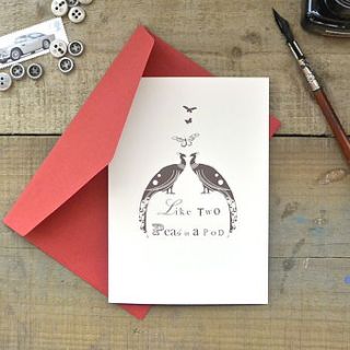 'like two peas in a pod' card by paper and inc