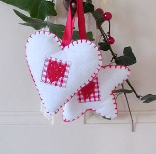 pair of felt decorations by cherish